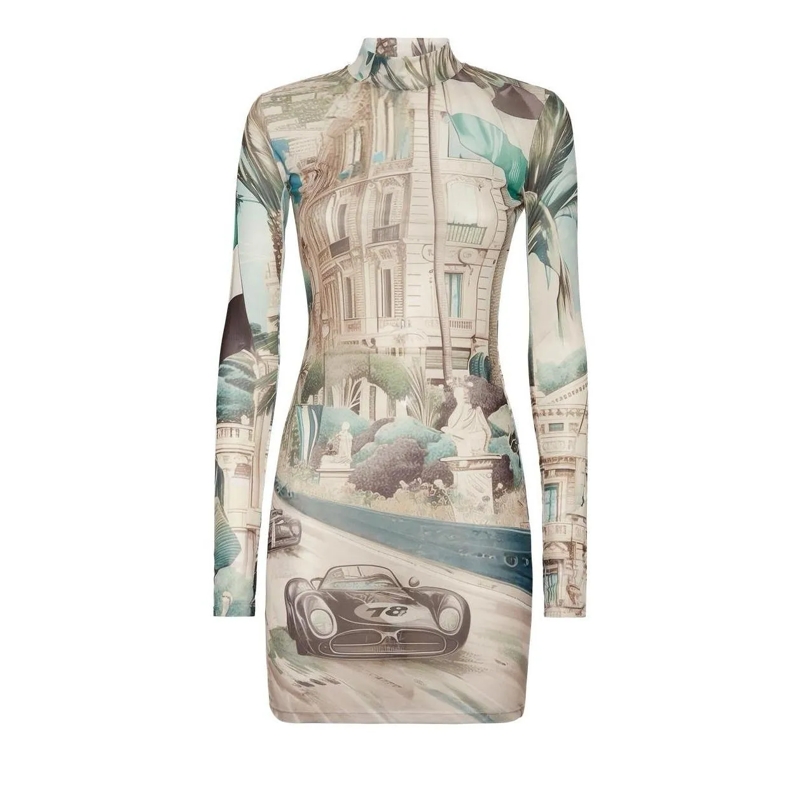 Philipp Plein Kleid Kleid Racing bunt