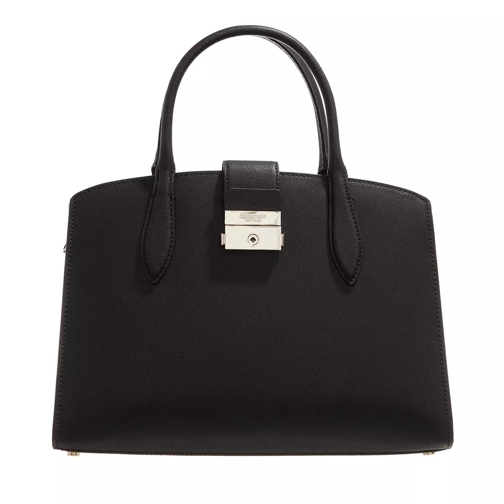 Kate Spade New York Voyage Small Grain Textured Leather Satchel Black Tote