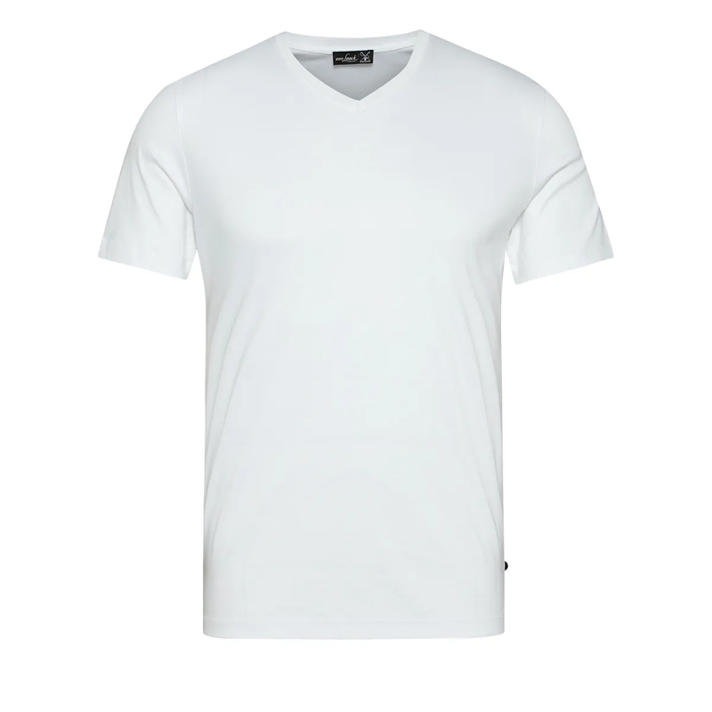 VAN LAACK T-Shirt T-Shirt Polo Uni weiss