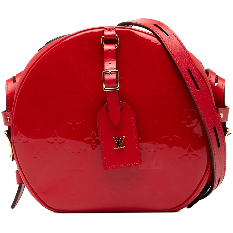 Louis Vuitton Schultertasche Monogram Vernis Boite Chapeau Souple PM rot