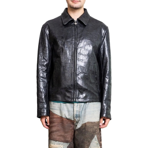 Acne Studios Daunenjacken BIKER LEATHER JACKET BLACK schwarz