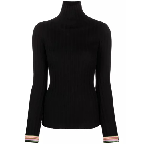 Etro Black Striped Edge Sweater Black 