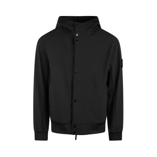 Stone Island Übergangsjacke Light Soft Shell-R Technology Jacket Black