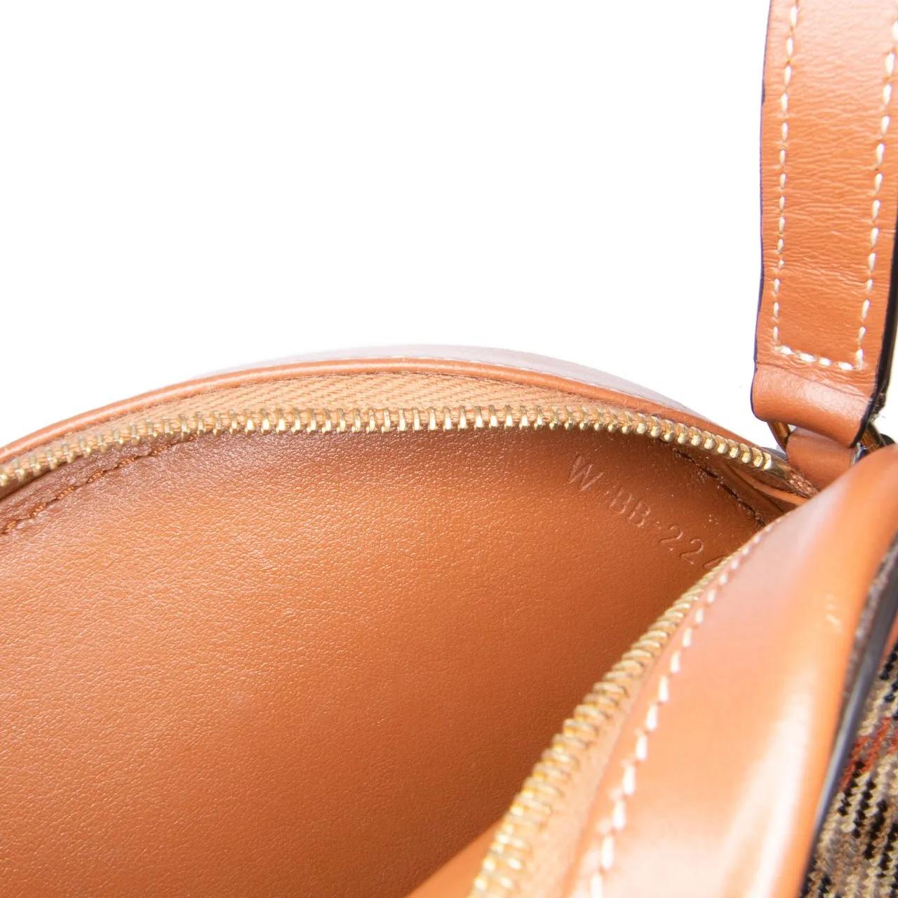 Thumbnail - Celine Hobo Bags - Small Houndstooth Canvas and Calfskin Cuir Triomph - Gr. unisize - in Braun - für Damen