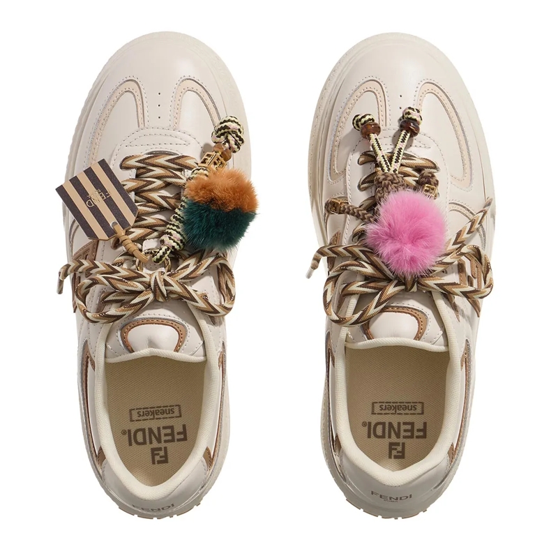 Fendi Plateau-Sneaker Match Platform Sneakers White(Image 5)