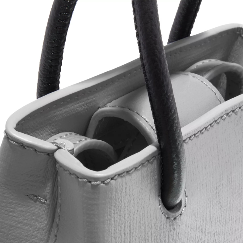 Balenciaga Crossbody Bag Black Front Logo Top Handle Bag Grey(Image 4)