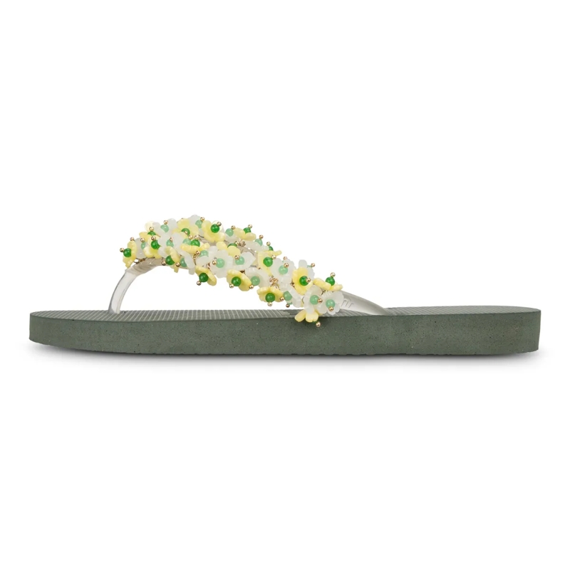 UZURII Flip Flops flip flop Tulum Bloom Yellow dunkel-grün(Image 17)