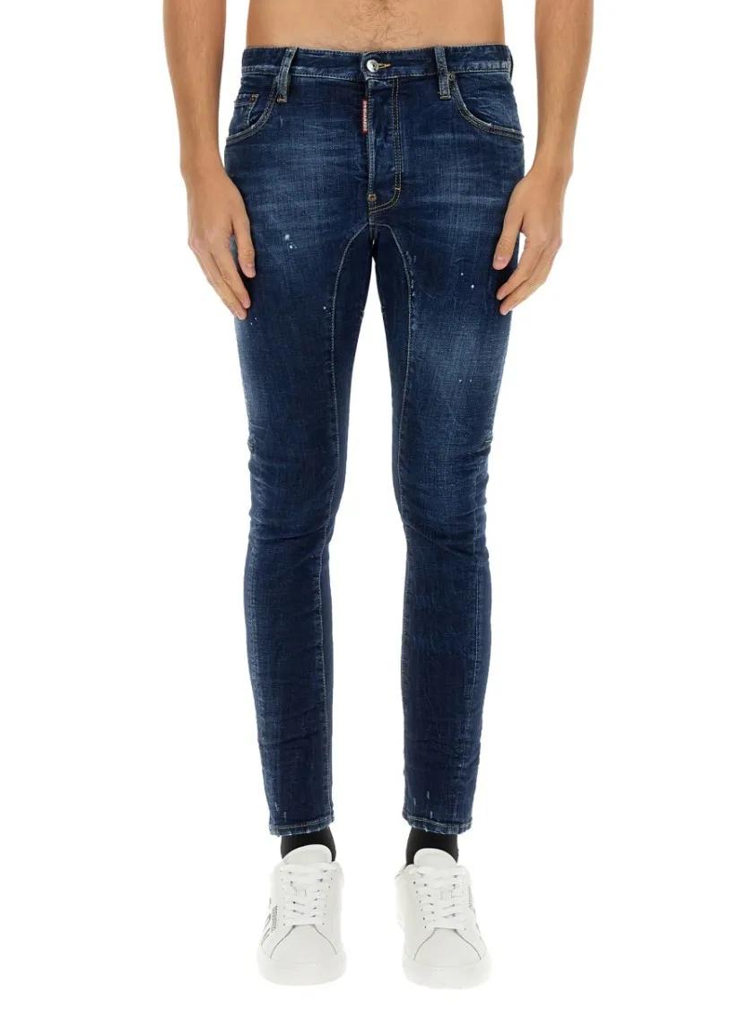 Thumbnail - Dsquared2 - "Perfect Clean Wash Tidy Biker" Jeans - Größe 50 - blau