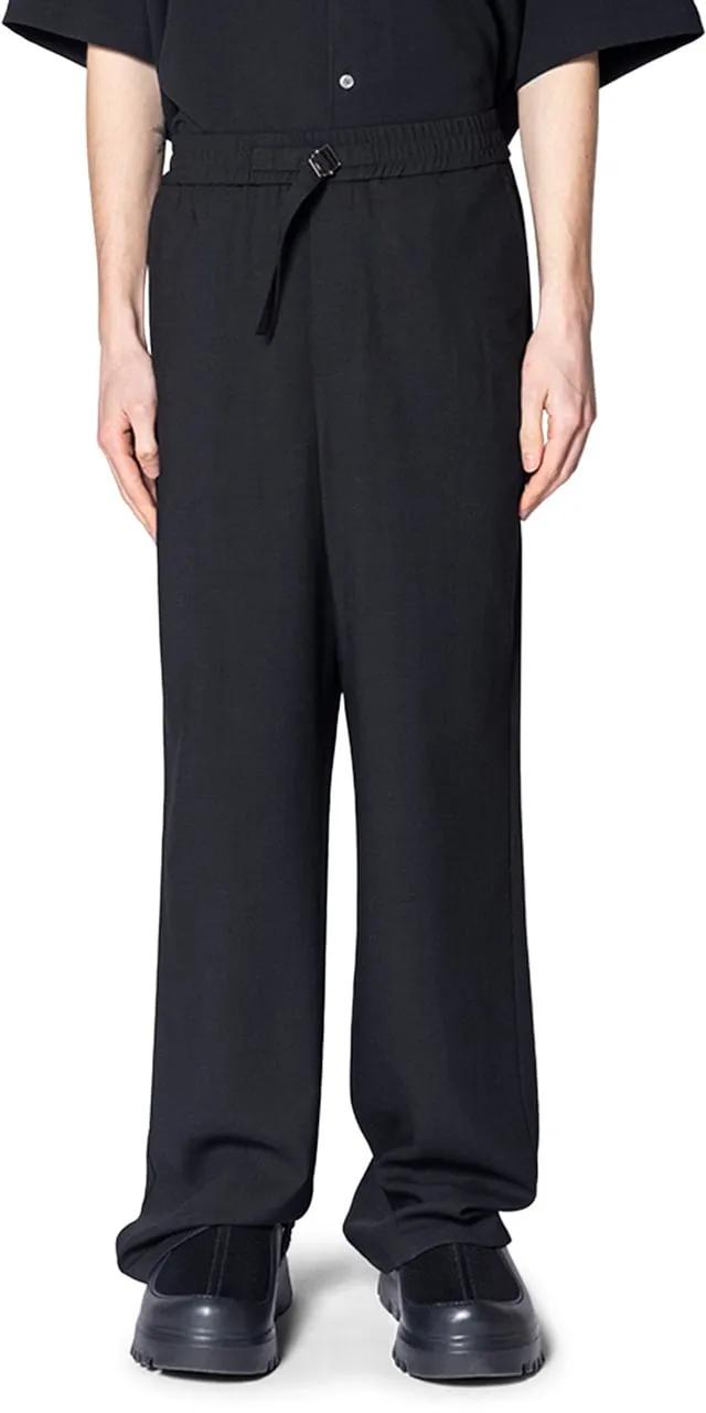 Thumbnail - AMI Paris - ELASTICATED TROUSERS BLACK - Größe M - schwarz