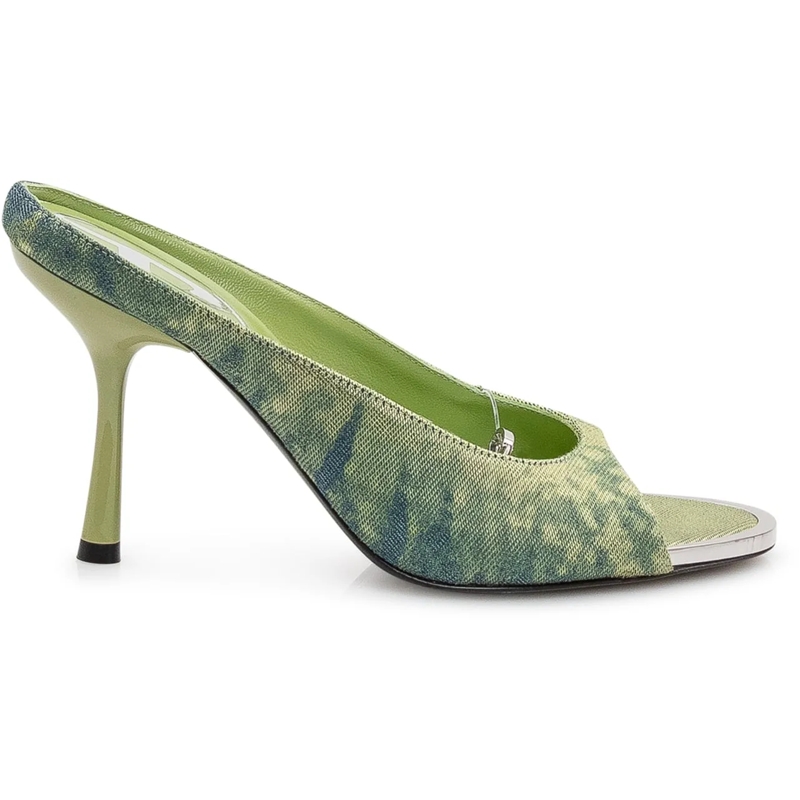 Diesel Escarpins Mules con Tacco Alto e Punta Aperta grün