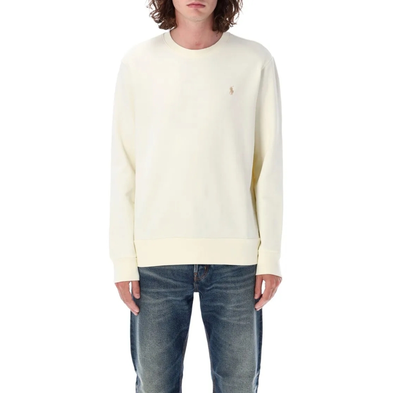 Polo Ralph Lauren  Crew Neck Cotton Sweatshirt With Embroidered Logo White