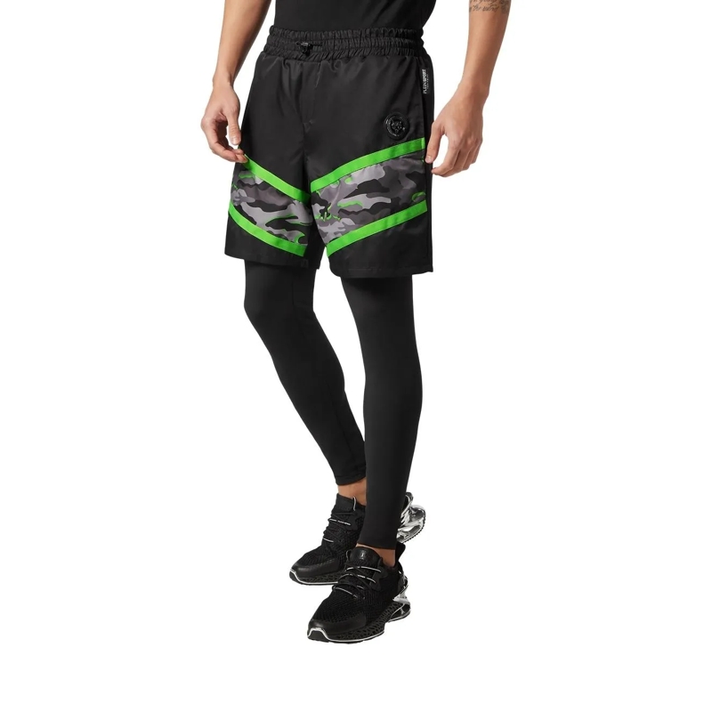Plein Sport Leggings 2-In-1 Laufhose Camouflage schwarz(Image 2)