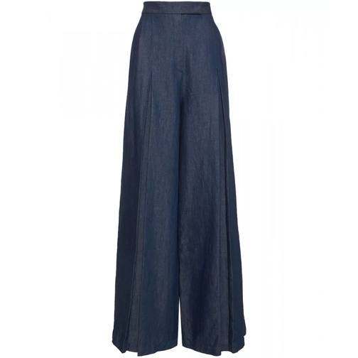 Rochas ROCHAS Dunkelblaue Chambray Hose mehrfarbig 