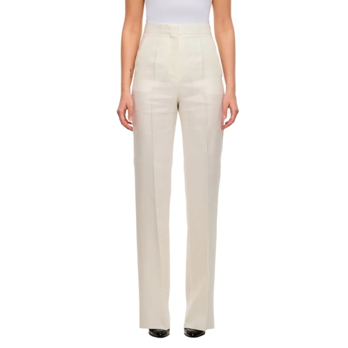 Max Mara  Tailored White Straight Pants White