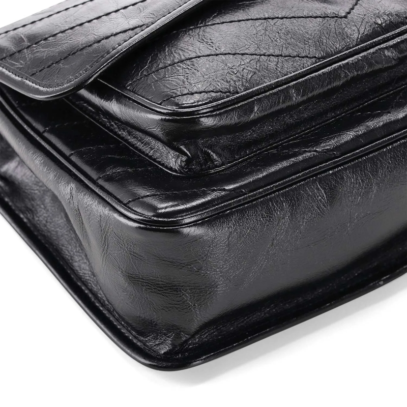 Saint Laurent Crossbody Bag Schultertasche aus Leder schwarz(Image 4)