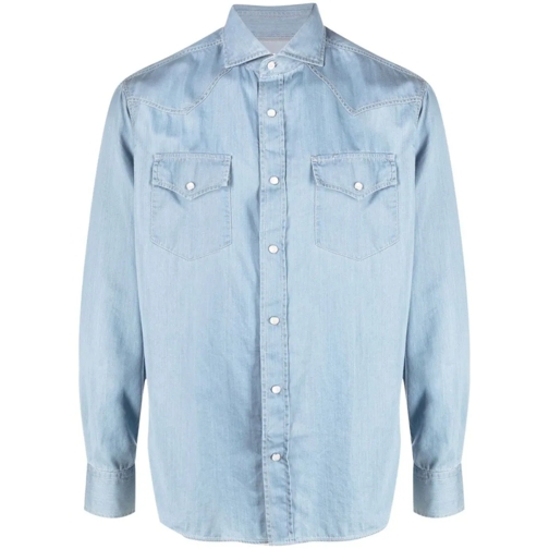 Brunello Cucinelli Hemden Button-Up Denim Shirt Blue