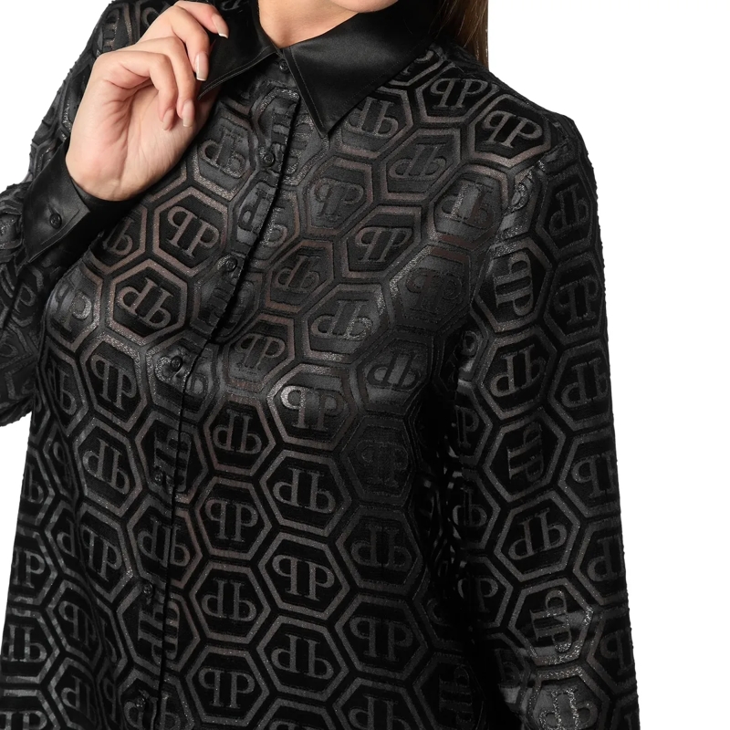 Philipp Plein Hemd Shirt Monogram schwarz(Image 5)