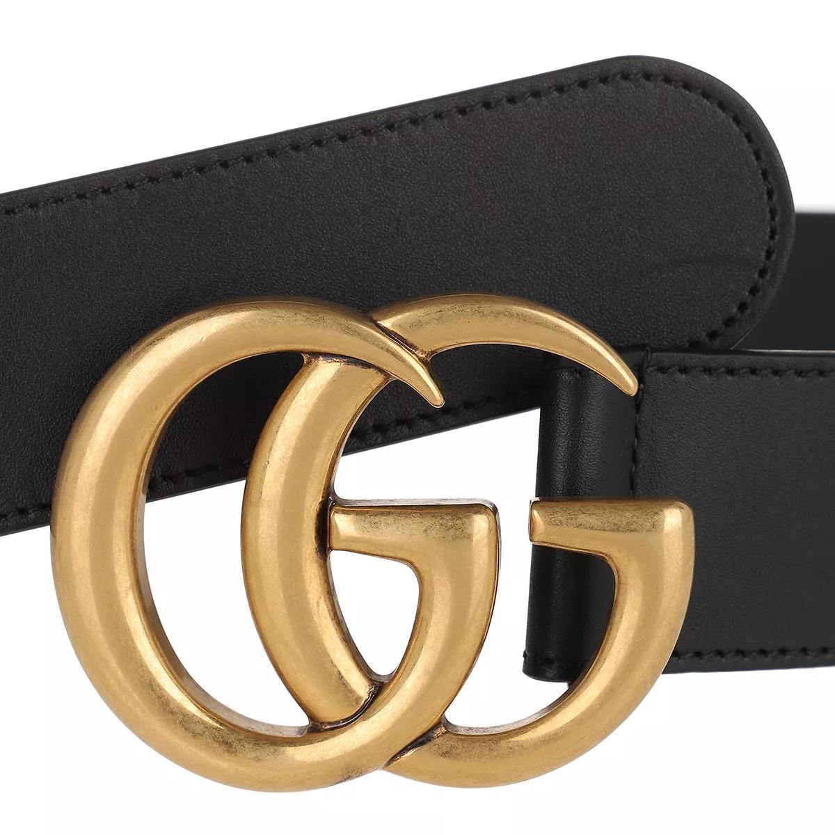 Gucci Double G Belt Leather Nero Leather Belt