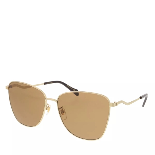 Gucci GG0970S-002 60 Sunglass WOMAN METAL GOLD Sunglasses