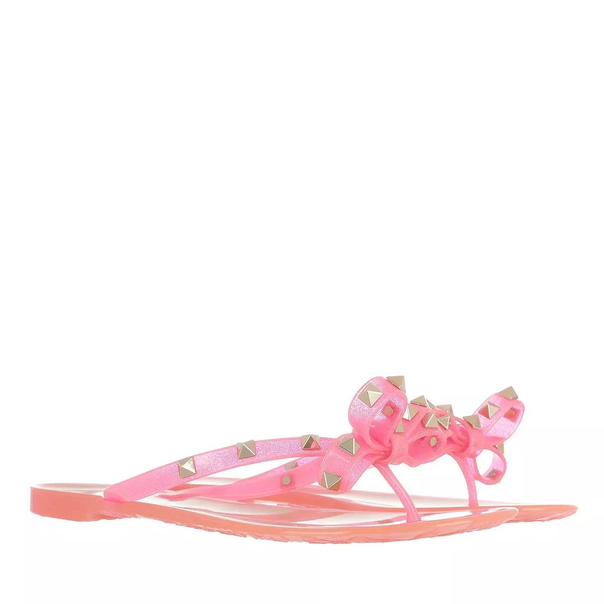 Valentino Garavani Sandalen & Sandaletten - Rockstud Flip Flops - Gr. 39 (EU) - in Rosa - für Damen