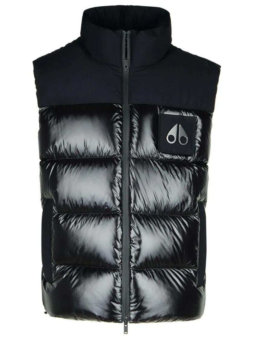 Moose Knuckles - %27Victory Peak%27 Black Nylon Blend Vest - Größe XXL - schwarz