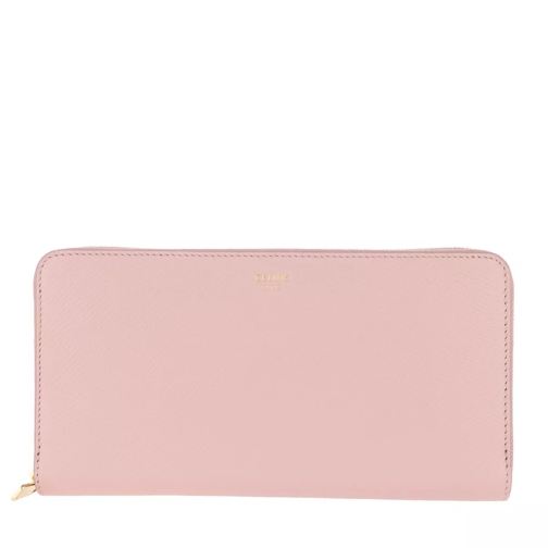Celine Large Zipped Wallet Grained Calfskin Vintage Pink Continental Wallet