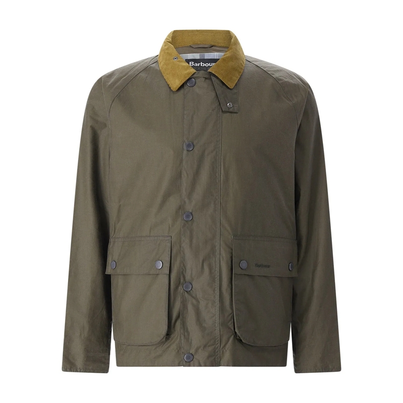 Barbour Overgangsjas Wachsjacke aus Baumwolle grün