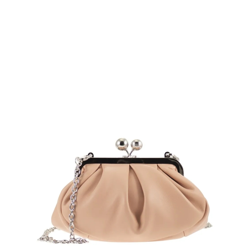 Max Mara Clutch Prati - Leather Pastry Bag Pink