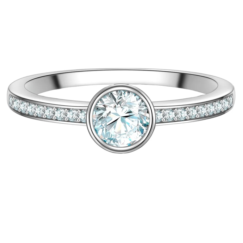 Trilani Ring Sterling Silber Ring Zirkonia silber
