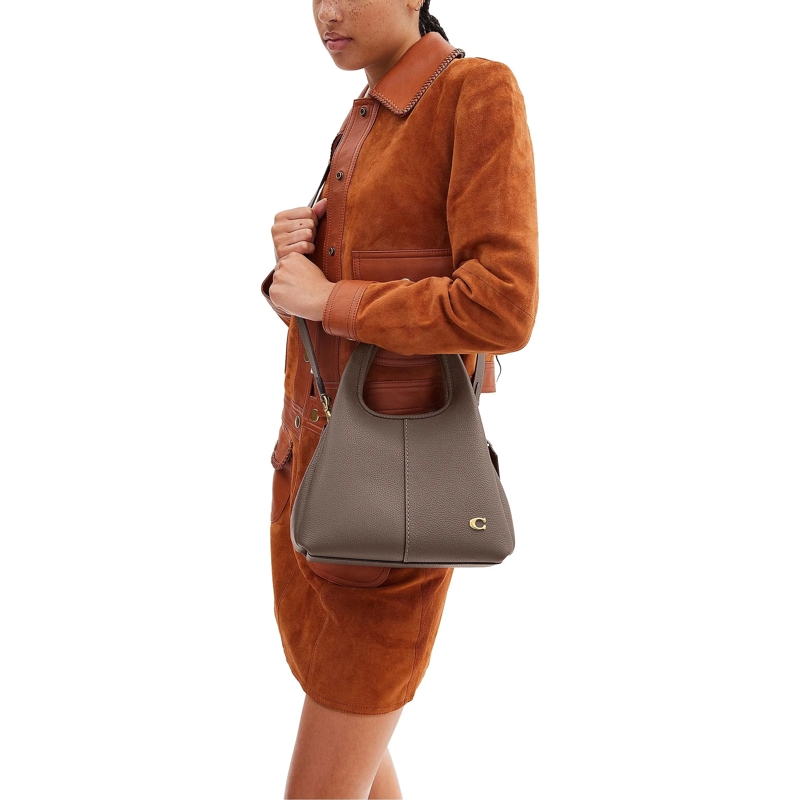 Coach Sac hobo Polished Pebble Leather Lana Shoulder Bag 23 Dark Stone(Image 2)