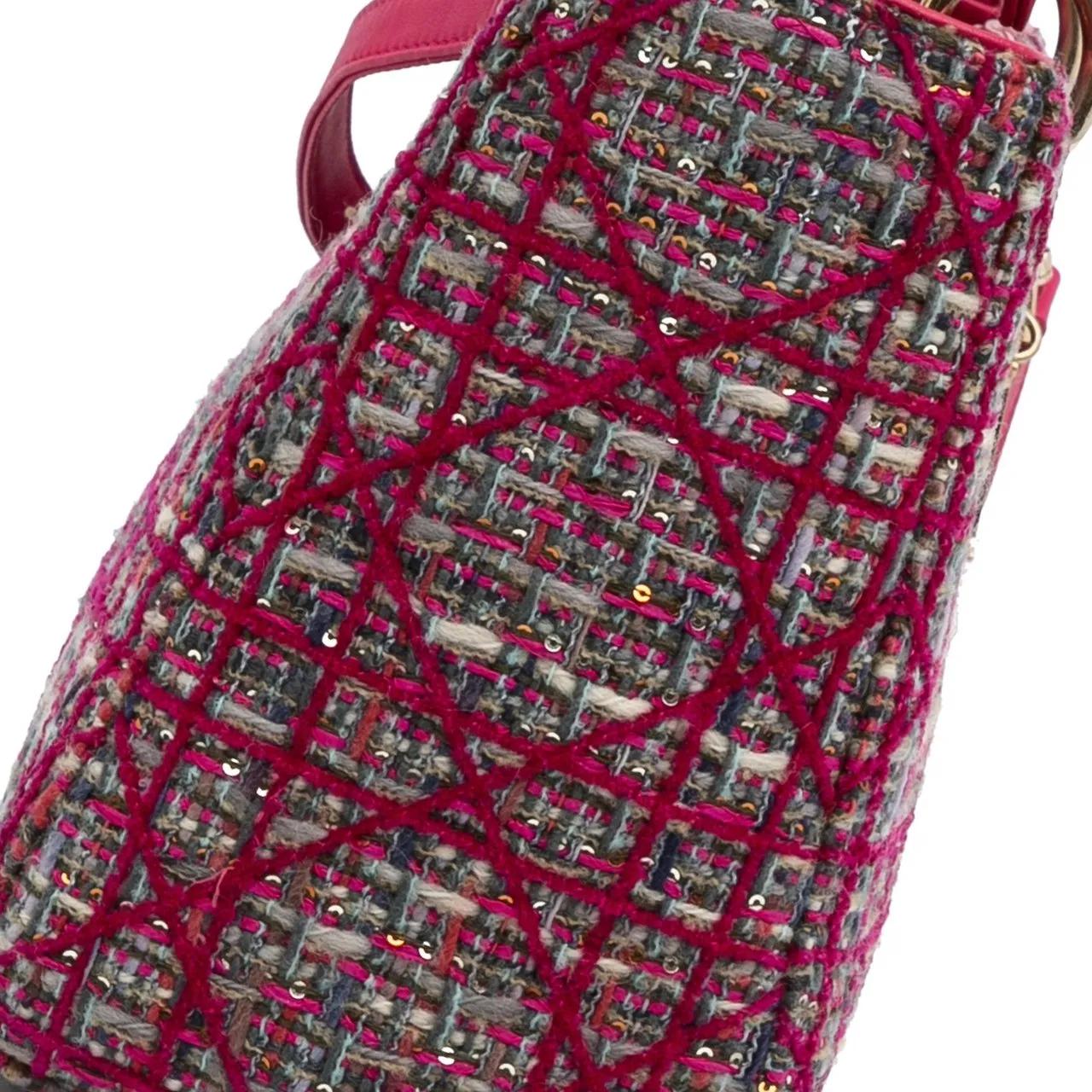 Thumbnail - Christian Dior Hobo Bags - Medium Tweed Macrocannage Lady Dior - Gr. unisize - in Gold - für Damen