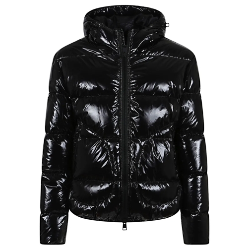 Herno Daunenjacken Glossy Black Bomber Jacket Black