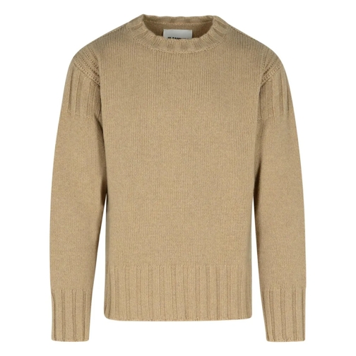 Jil Sander Trui Beige Cashmere Sweater Brown