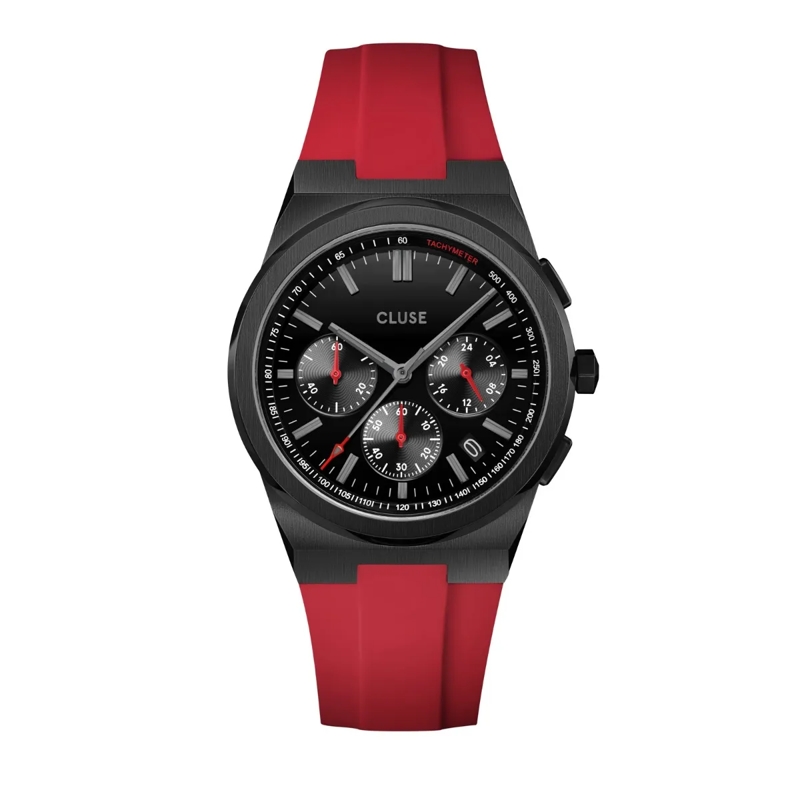 CLUSE Chronographe Summer Capsule Uhr Schwarz