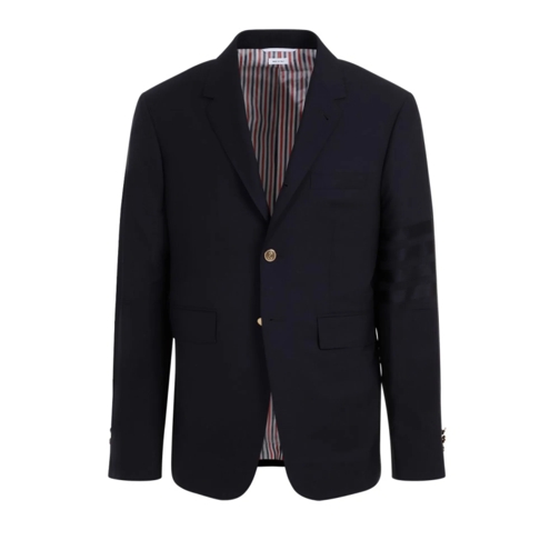 Thom Browne Blazer Dark Blue Fit 1 Wool Blazer Blue