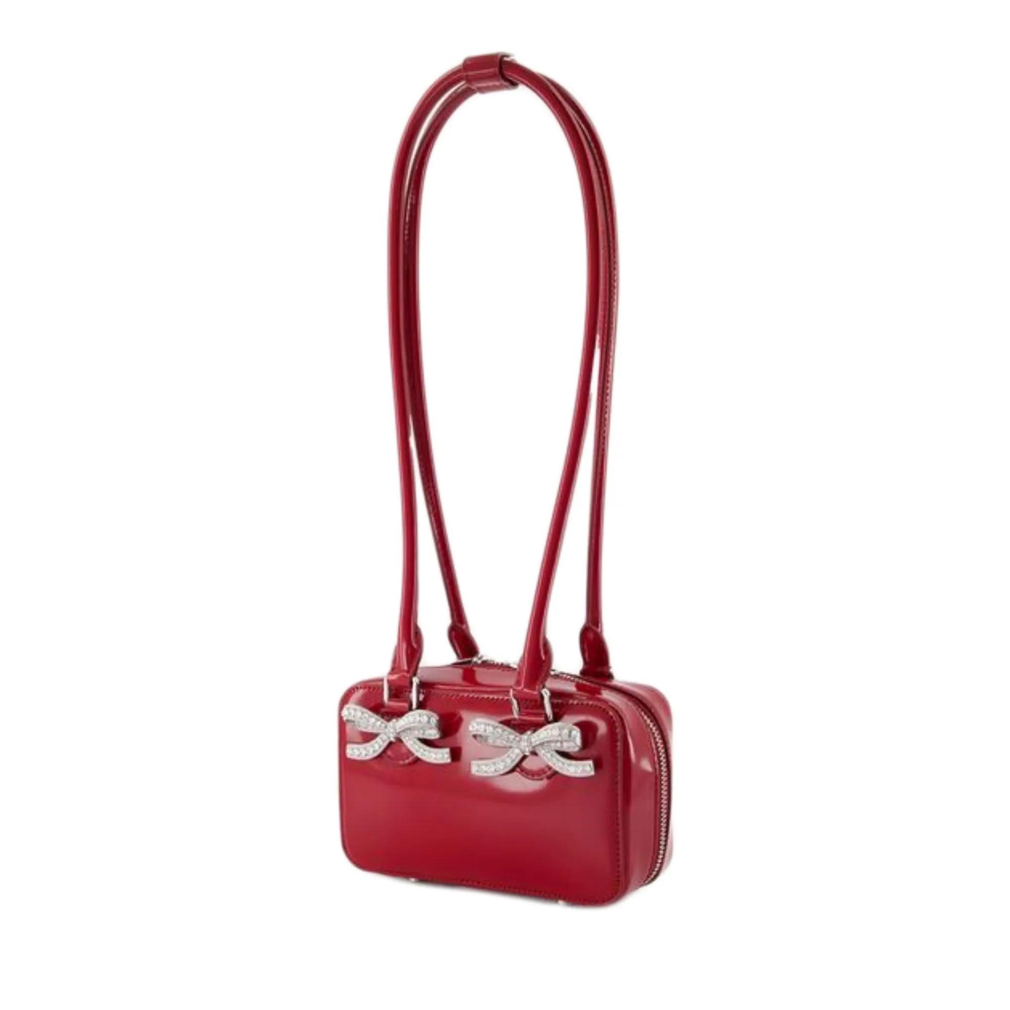 Self-portrait Hobo bags Leather Shoulder Bag Leather Burgundy in rood