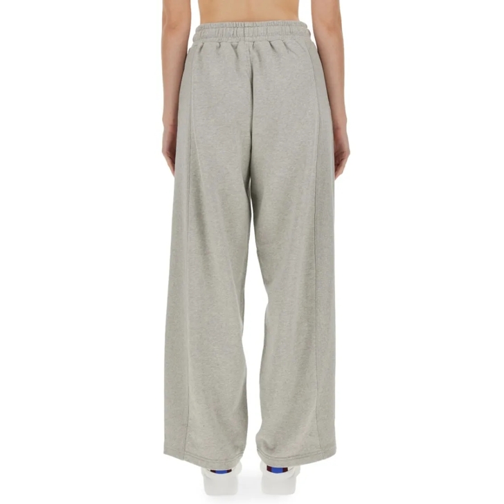 パンツ Stella Mccartney Wide Leg Cotton Jogging Pants With Subtle Stella McCartney Wide Leg Cotton Jogging Pants With Subtle