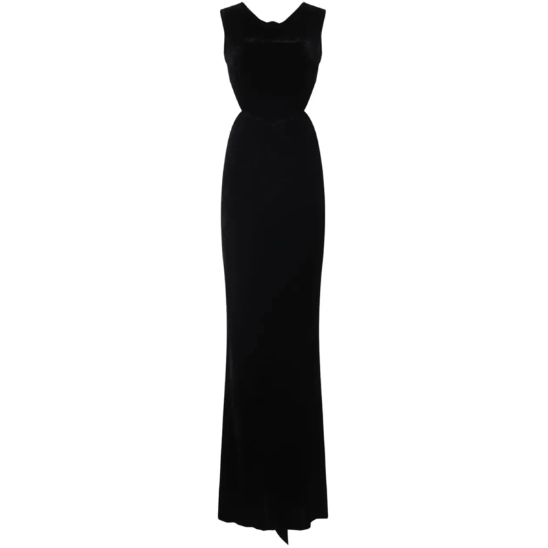 Rick Owens Midikleid Open Back Gown Black schwarz