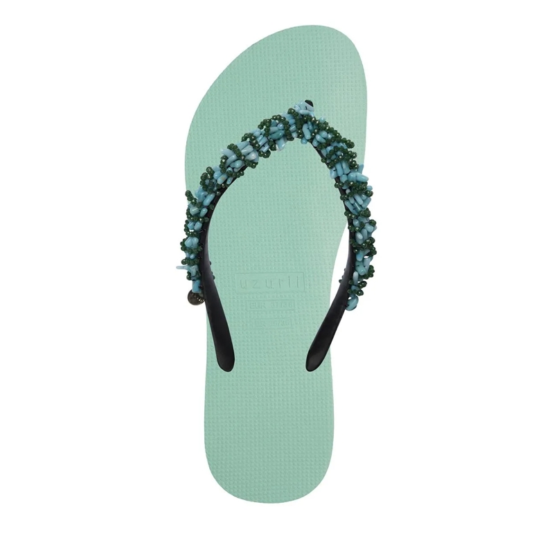 UZURII Flip Flops Zehentrenner Selena Diamond Silver mintgrün(Image 3)