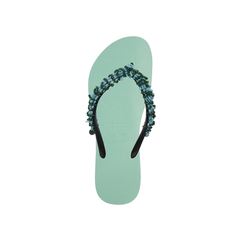 UZURII Flip Flops Zehentrenner Selena Diamond Silver mintgrün(Image 3)