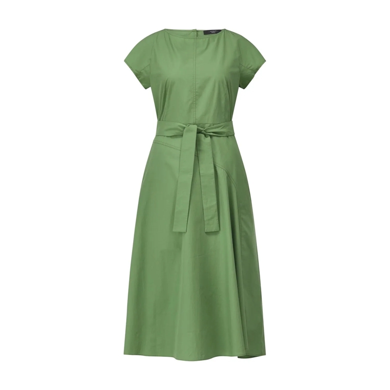 Max Mara Maxikleid Midikleid Magma grün