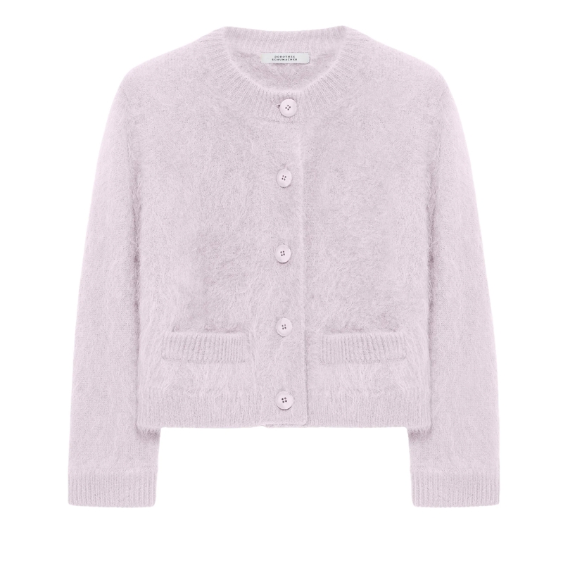 Dorothee Schumacher Pullover FLUFFY STATEMENTS cardigan orchidee