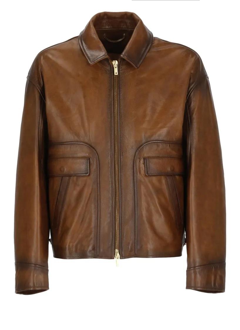 Golden Goose - Leather Jacket - Größe 50 - braun