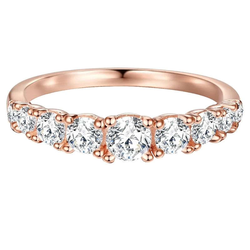 Trilani Ring Sterling Silber Ring Zirkonia rosegold