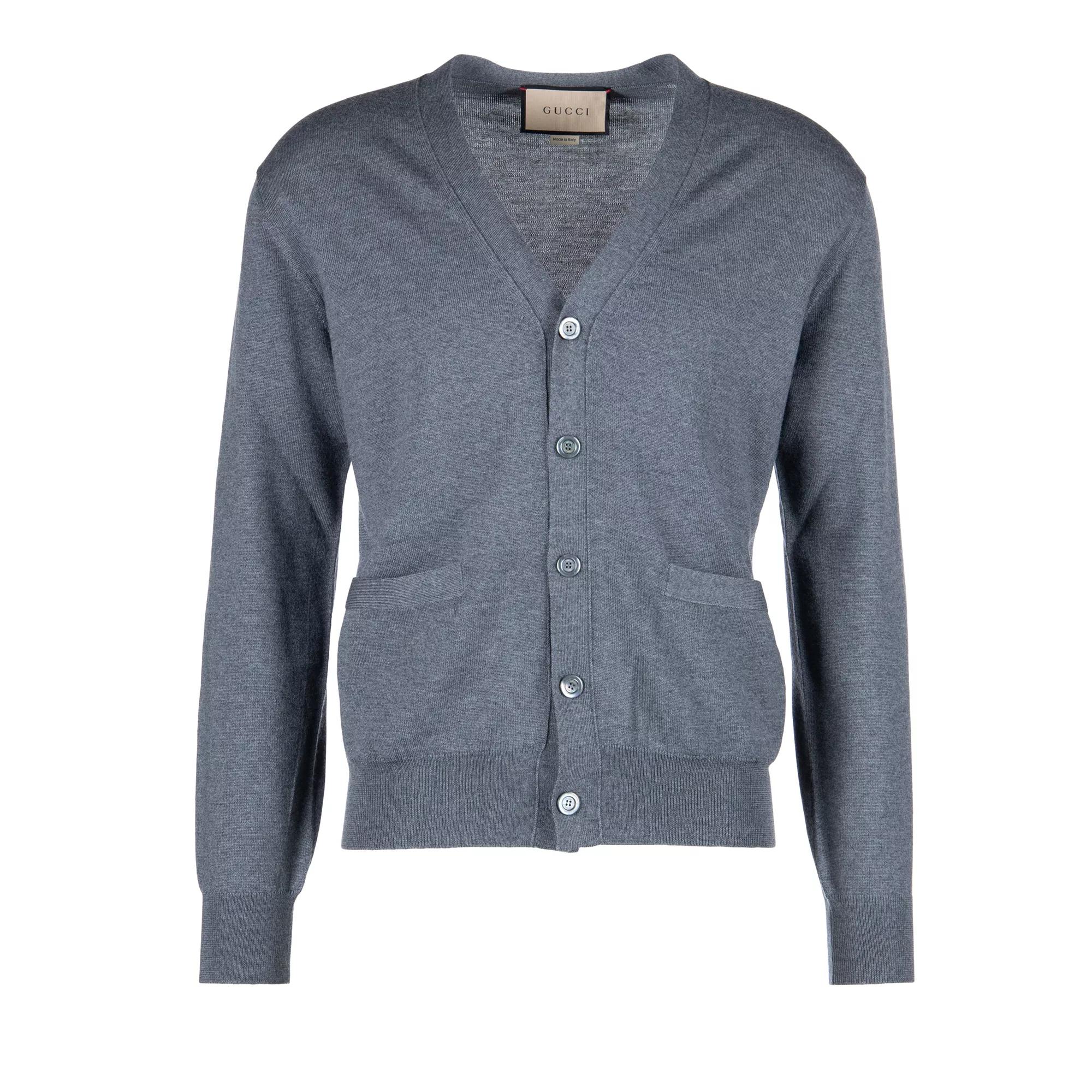 Gucci - Cardigan Fine Wool - Größe XL - grau