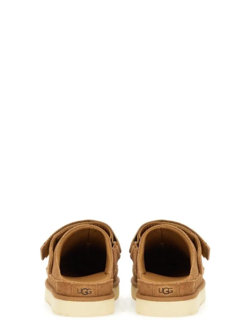 Thumbnail - Slip-On Suede Clogs With Strap - Gr. 10 - in Braun
