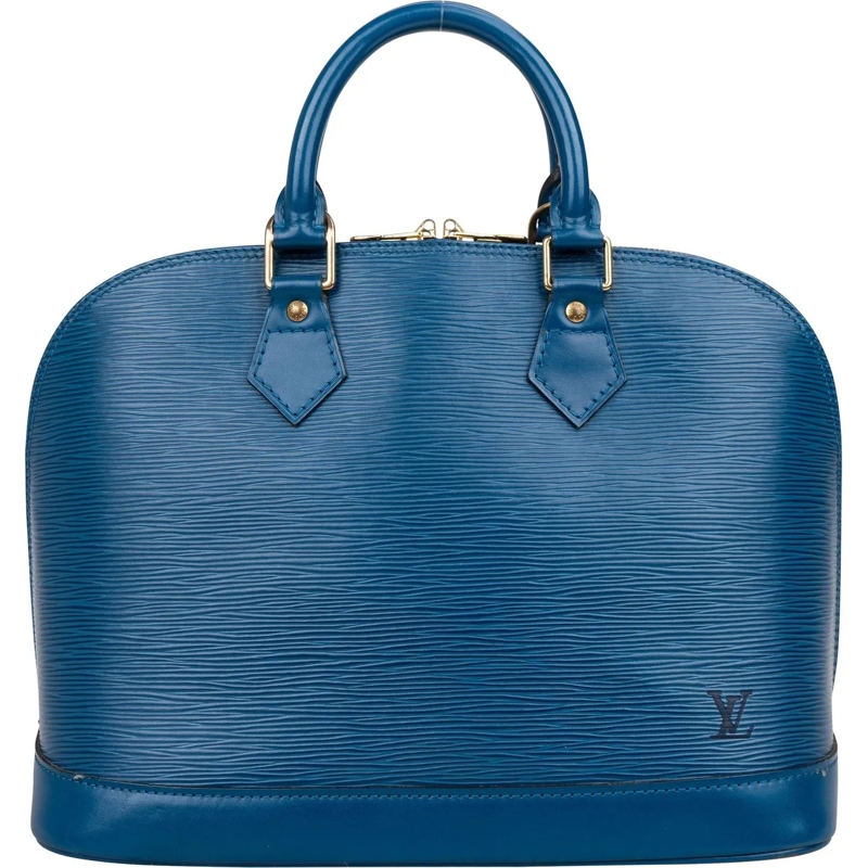 Louis Vuitton Tote Louis Vuitton Bleu Epi Leather Alma PM Handbag blau
