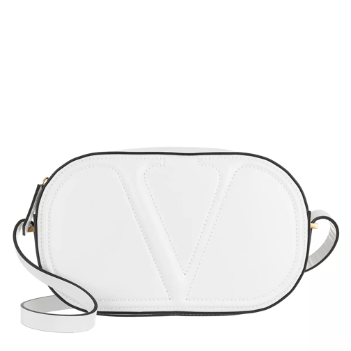 Valentino Garavani V Logo Crossbody Bag Calf Optic White Sac à bandoulière