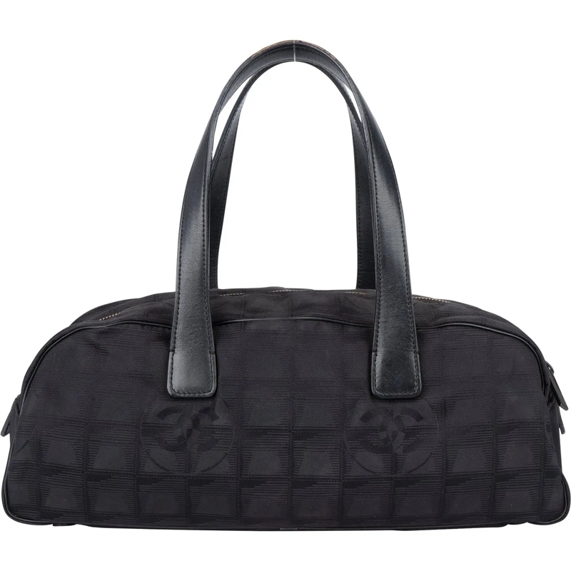 Chanel Sac à bandoulière Chanel Travel Line Monogram Handbag schwarz