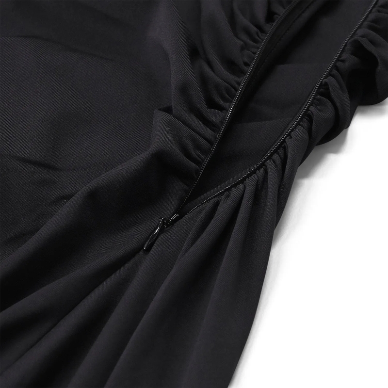 Victoria Beckham Minikleid Midikleid mit Drapierung schwarz(Image 4)